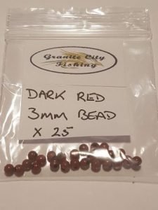 Dark Red fly tying Beads 3mm