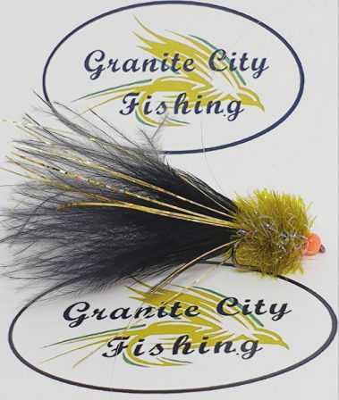 Size 10 Ally Mcoist Flies 6 Per Pack Lures Olive and Black For Fly Fishing 