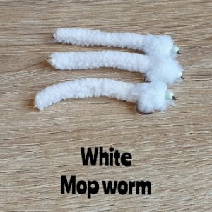 Mop Worm White x 3