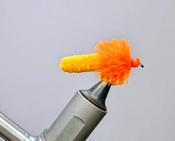 Orange mop Fly Barbless.