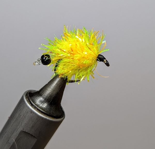 Fl Yellow Sunbeam/Black Egg Laying Blob x 3 barbless