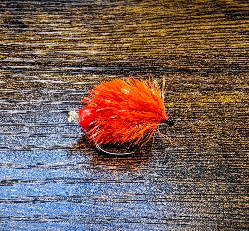 Orange Egg-Laying Blob (Red Bead) barbless x 1