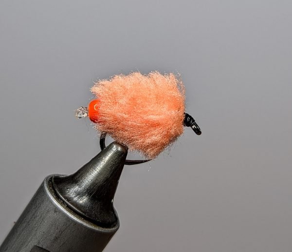 Peach/Orange Egg Laying Egg fly x 3 barbless