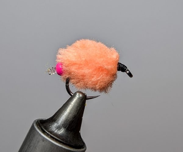 Peach/Pink Egg Laying Egg fly x 3 barbless