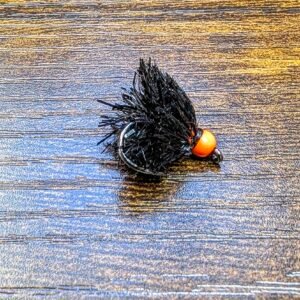 Black Blob Orange Bead head.