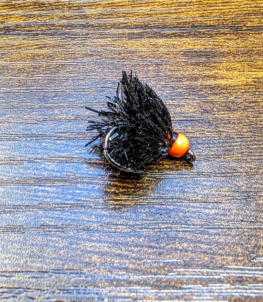 Black Blob Orange Bead head x 3.