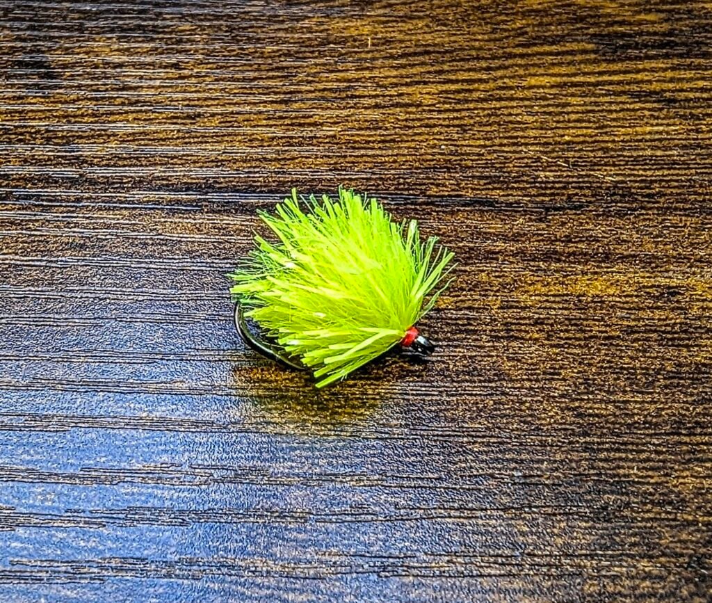 Yellow Blob Fly x 1 Barbless.