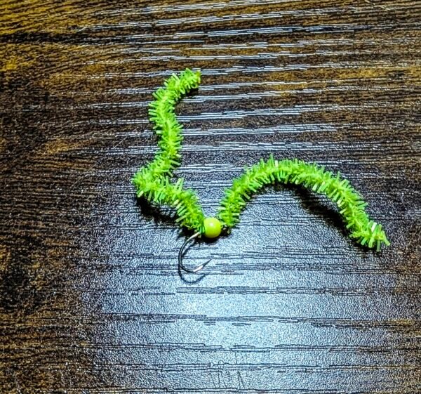 Chartreuse Gum Olive Worm.