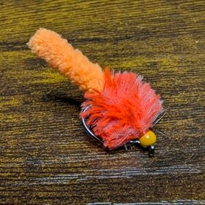 Glow in the dark Fire Orange Mop Fly