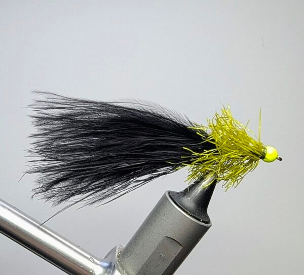 Olive Straggle Fritz Yellow Bead head.