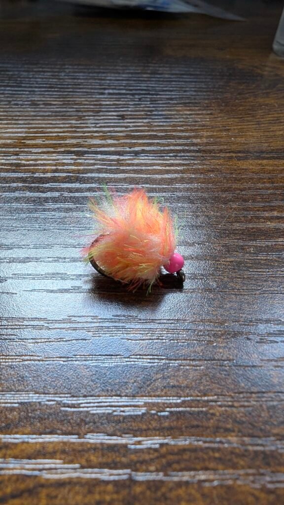 Orkney Peach Egg Fly x 1 Barbless.
