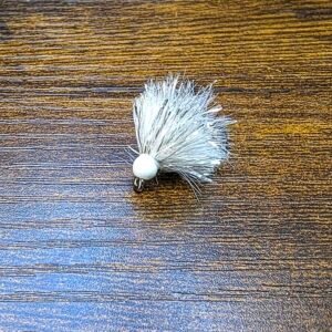 White Shimmer Blob White Bead Head.