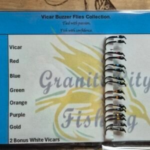Monthly Fly subscription August flies (Vicars Buzzer Collection) Barbless