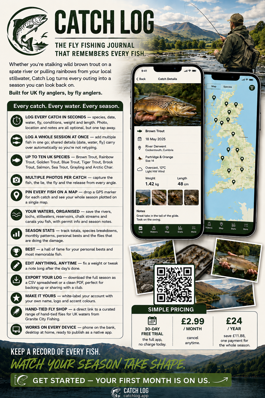Catch Log — Your UK Fly Fishing Journal.
