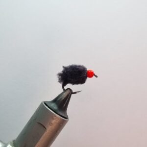 Black, Red Beaded Egg Fly.