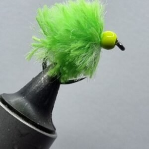 Glow in the dark Chartreuse Egg Fly Barbless.