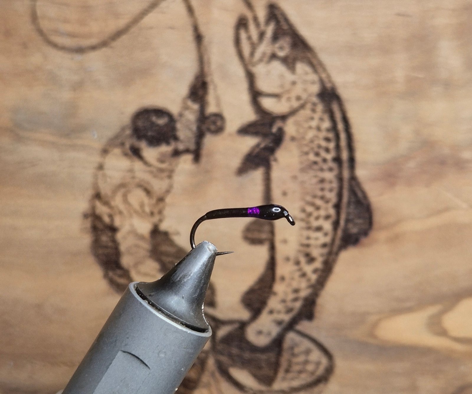 Purple Holographic Vicars Buzzer Barbless.