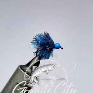 Blue menace Blob Fly Barbless.