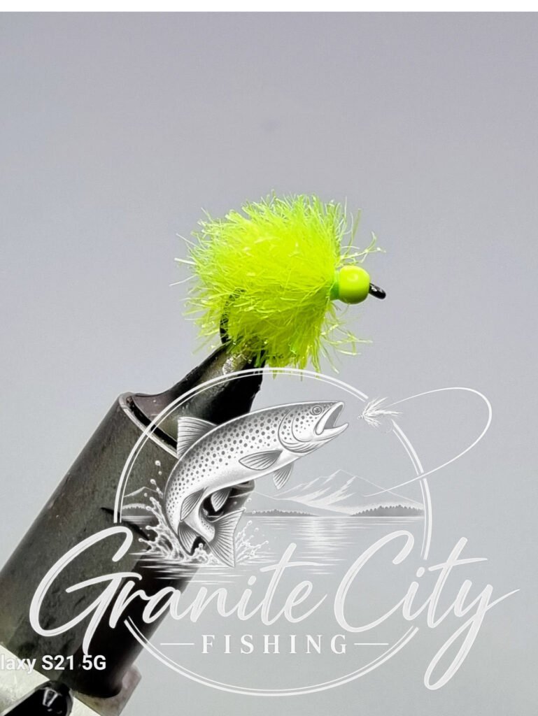 Chartreuse Beaded Blob - Stillwater trout Fly