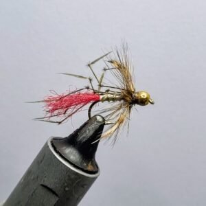 Daddy Long Legs Gold Head Red Tag.