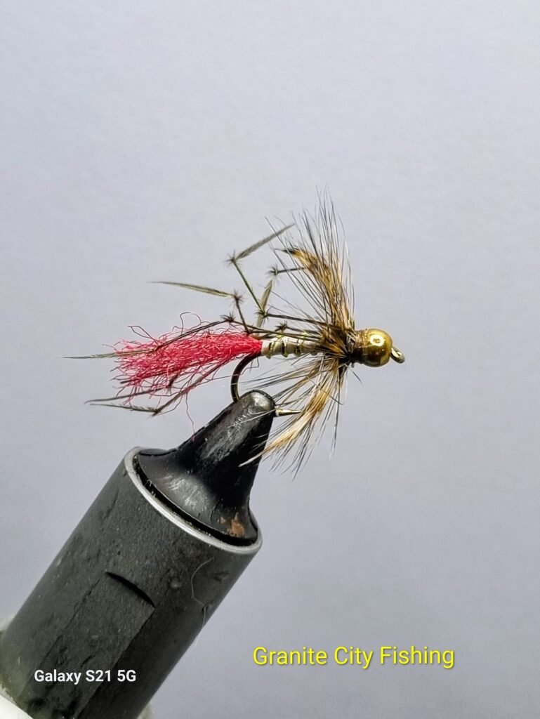 Daddy Long Legs Gold Head Red Tag