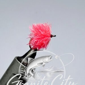 Flu Pink Blob Fly Barbless.