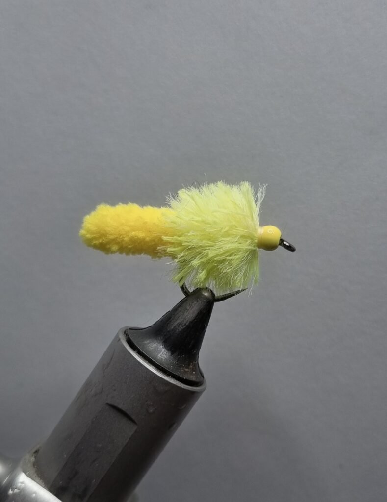 Hand tied Mop Fly for stillwater trout fishing