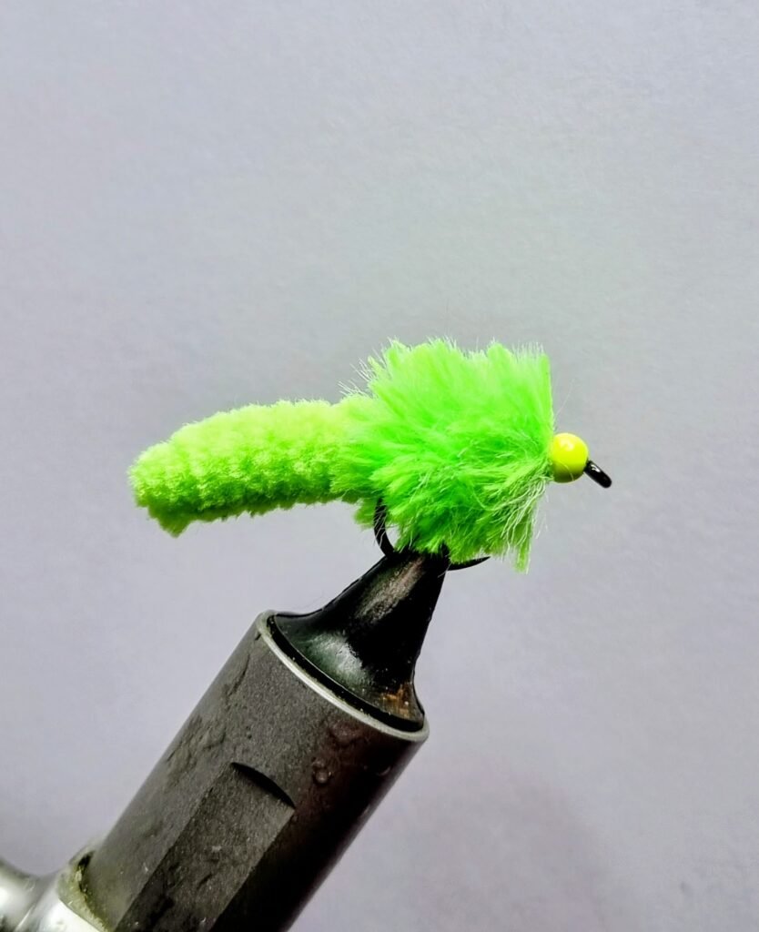 Hand tied Mop Fly for stillwater trout fishing