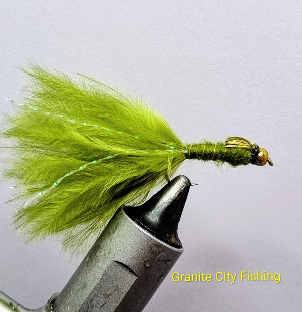 Olive & Gold Beadhead Damsel Fly