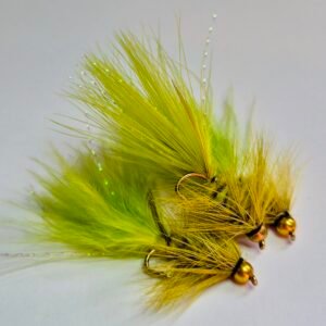 Olive Wooly Bugger Gold Beadhead.