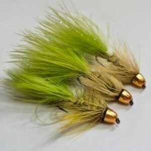 Olive Wooly Bugger Gold Cone Head.