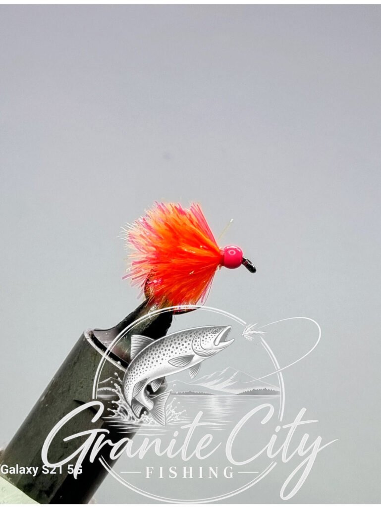Pin/Yellow  Beaded Blob - Stillwater trout Fly