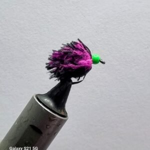 Pink Menace green hot head Egg Barbless.