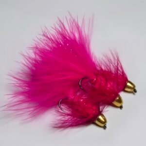 Pink Wooly Bugger Gold Cone Head.