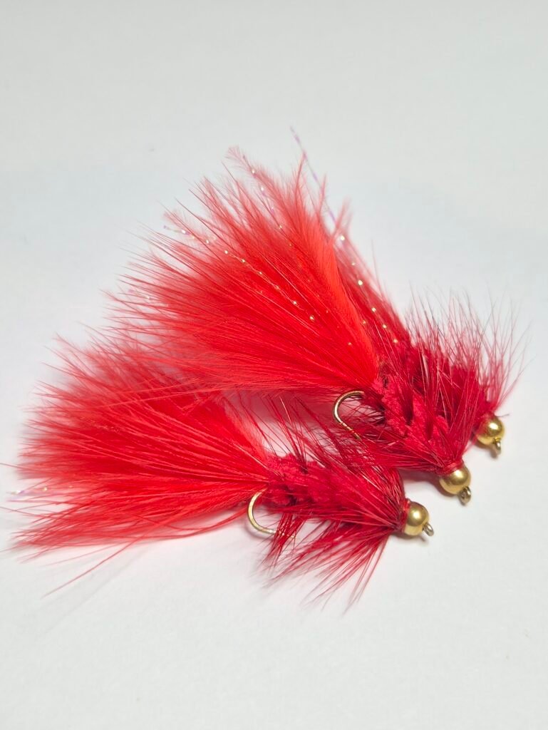 Red Wooly Bugger Gold Beadhead - Stillwater Trout Fly