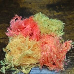 Straggle Fritz fly tying material for creating colourful blobs, lures and stillwater trout flies.